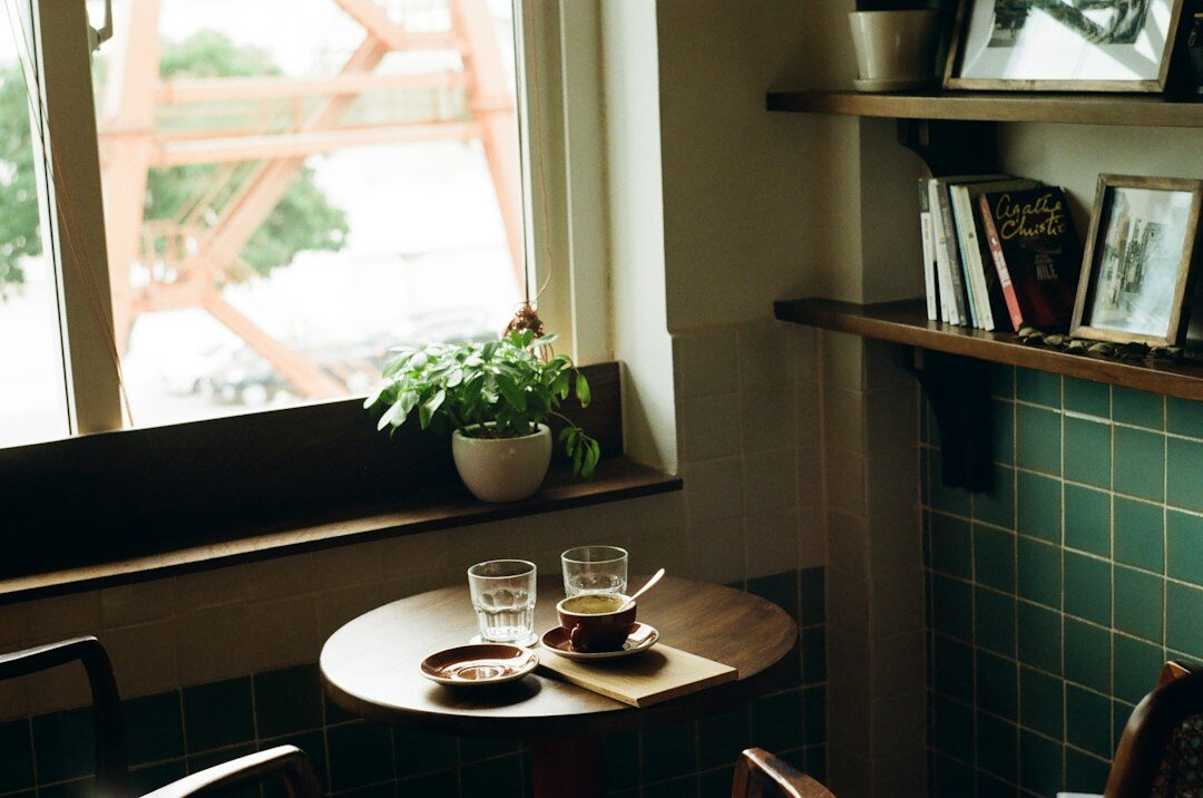 quiet cafe table setting